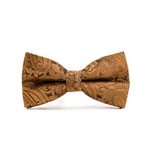 Brown Paisley BowTie,Mens Bow Tie,Vintage Paisley Bow Tie,Wedding Suits Bow Tie,Groom Bow Tie,Groomsmen Gift,Best Mens Bow Tie,Father&#39;s Gift