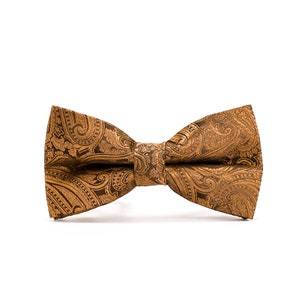 Brown Paisley Bow Tie,Mens Bow Tie,Vintage Paisley Bow Tie,Wedding Suits Bow Tie,Groom Bow Tie,Groomsmen Gift,BestMens Bow Tie,Father's Gift