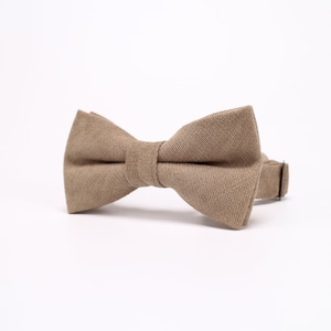 Khaki Bow Tie,Middle Brown BowTie For Men,Pure Color BowTie,Pre-Tied BowTie,Gift For Husband,Dad,Boyfriend,Mens Birthday Bow Tie,Wedding Tie