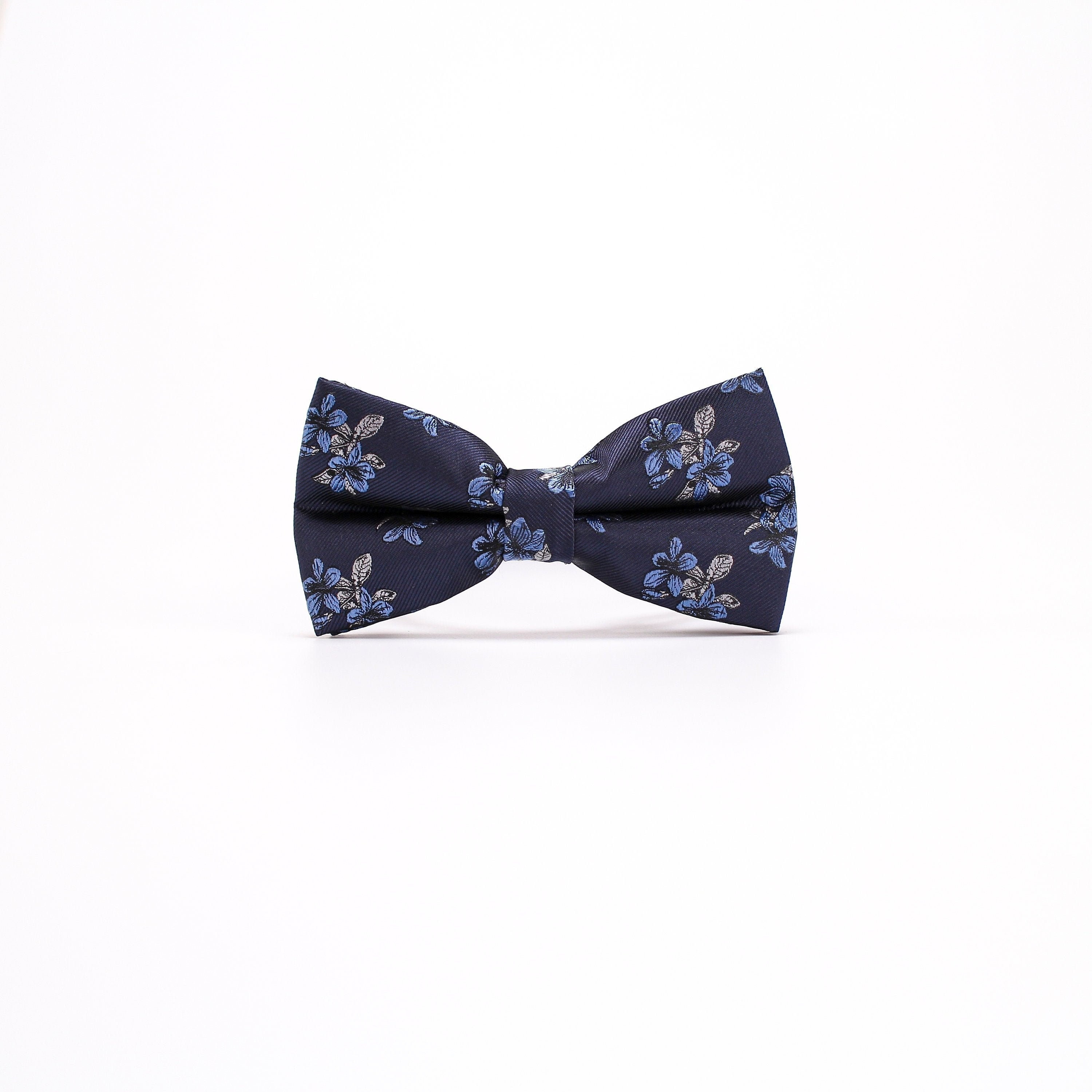 Navy Bow Tie for Men,mens Floral Bow Tie,mens Bow Tie,pre-tied Bowtie ...