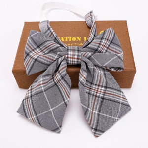 Girls Black Red Gray Plaid Bow Brooch Tie,Girls Bow Tie,Pre Tie Butterfly Neck Brooch for Girls,College Neck Ties,Gift for Girls,Sister Gift