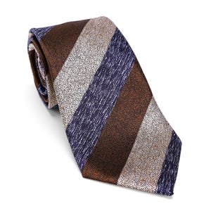 Mens Diagonal Striped Tie,Beige,Brown,Navy Striped Tie,8cm Classic Business Tie,Necktie for Groom,Groomsmen,Necktie for Wedding,Gift for Him