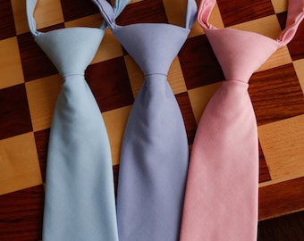 Corbata pastel para niños, color liso, corbatas infantiles color macaron, corbata de boda con oso de anillos, corbata escolar de estilo preppy, regalo para niños