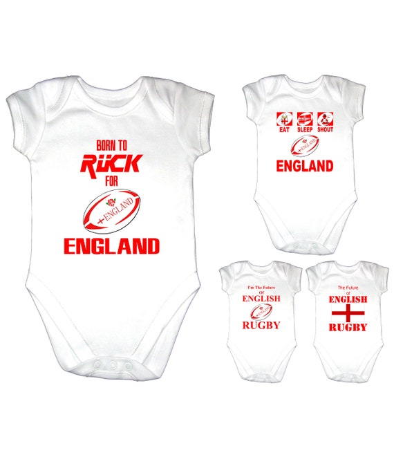 ENGLAND RUGBY Baby Bodysuit Cool Cute 4 Unique English Sports Etsy