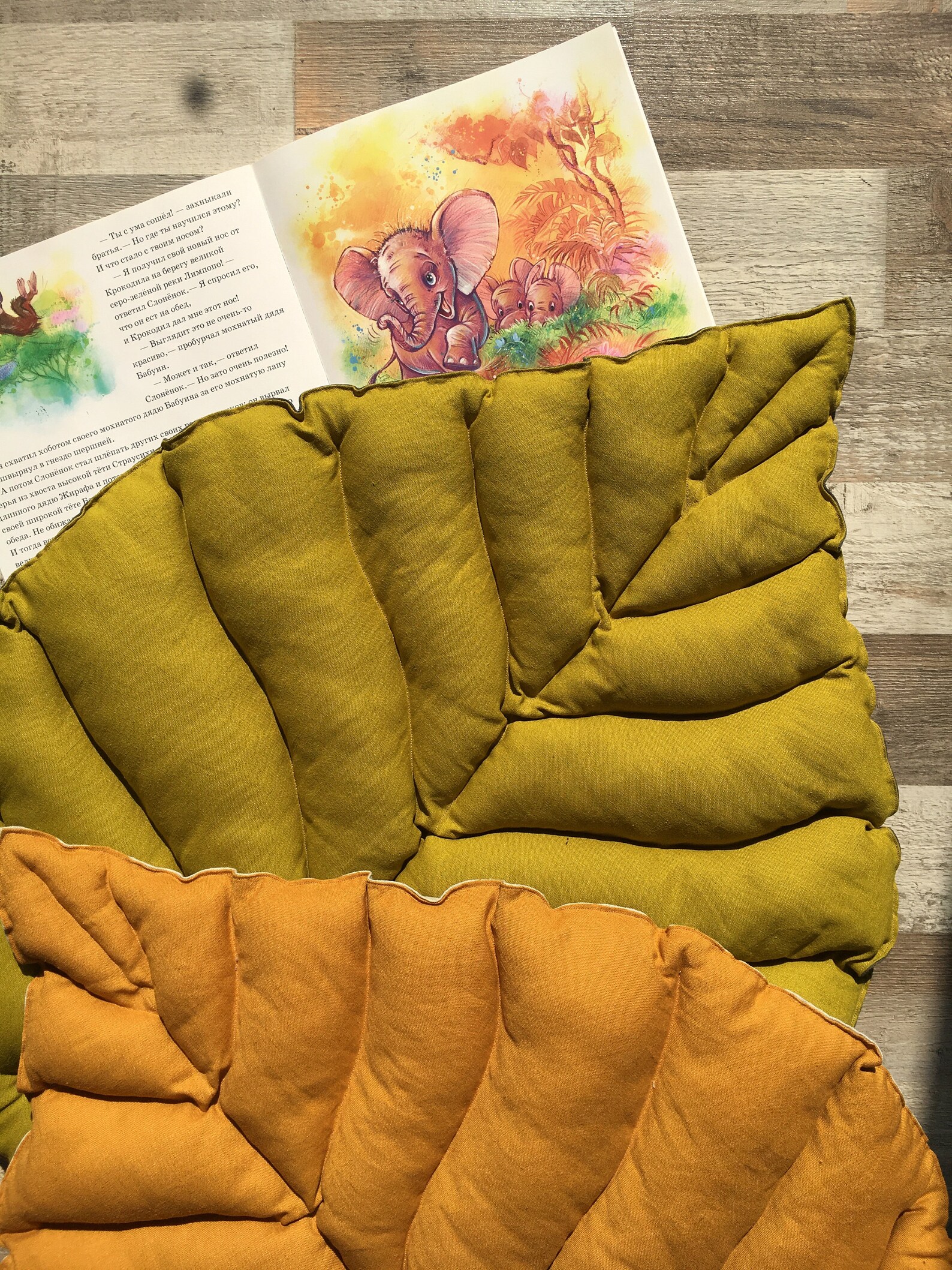 Linen Play Mat for Baby Leaf Play Mat Boy Shower Gift Leaf Etsy