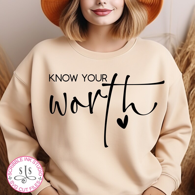 Know Your Worth SVG, Motivational Svg, Inspirational Svg, Positive ...