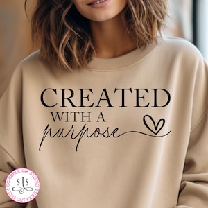 Created With a Purpose Svg, You matter Svg, Christian Svg, Worthy Svg,Faith Svg, Self love Svg,