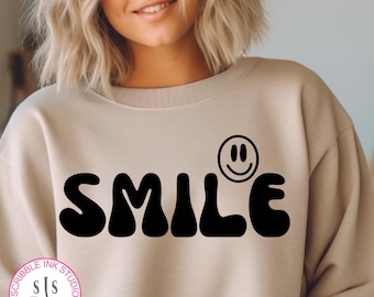 Smile Svg, Smiley face Svg, Happy Positive Svg, Be Happy Svg, Happy face Svg, Happiness Svg, Motivational Svg