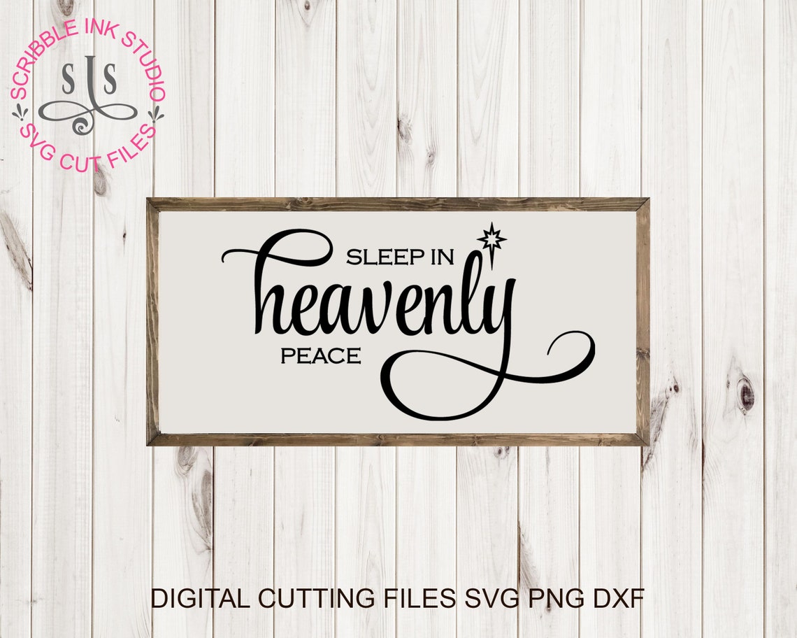 Sleep in heavenly peace SVG cut file Religious Christmas | Etsy