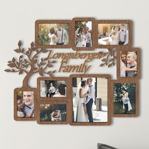 Personalized photo frame Family photo collage frame Picture frame collage Custom wall gallery Valentine gift for her, girlfriend Love gifts