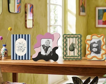 Dopamine Desk Picture Frame – Colorful Wooden Photo Frame for Eclectic & Maximalist Home Decor