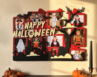 Halloween Picture Frame Collage – Photo Display for Kids Photos & Family Memories