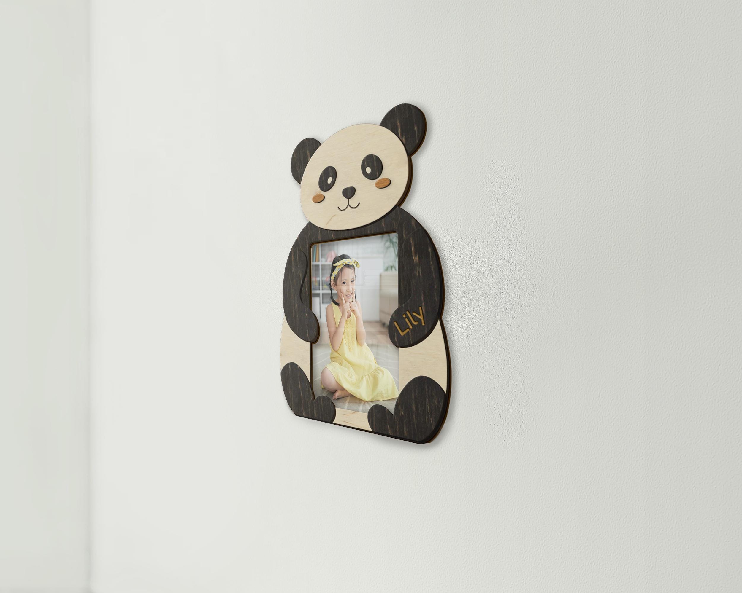 Cute Panda Photo Frame With Engraved Name Mom to Be Gift Personalized ...