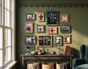 Halloween Gallery Wall Frame Set – Spooky Picture Frames, Gothic Wall Decor, Dark Academia