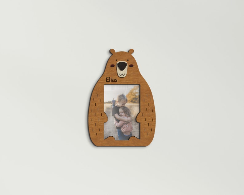 Personlig fotoram för bebisar Barnfotoram Barnrumsdekor Babyshowerpresent 4x6 träram Anpassat familjefoto Nyföddpresent Pine
