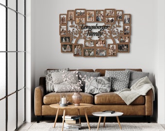 Family picture frame collage Personalized family gifts Personalized family tree Custom family gifts Family wall decor Family tree wall art