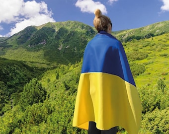 Bandera ucraniana hecha en Ucrania Apoya a Ucrania Regalos ucranianos Bandera nacional ucraniana grande
