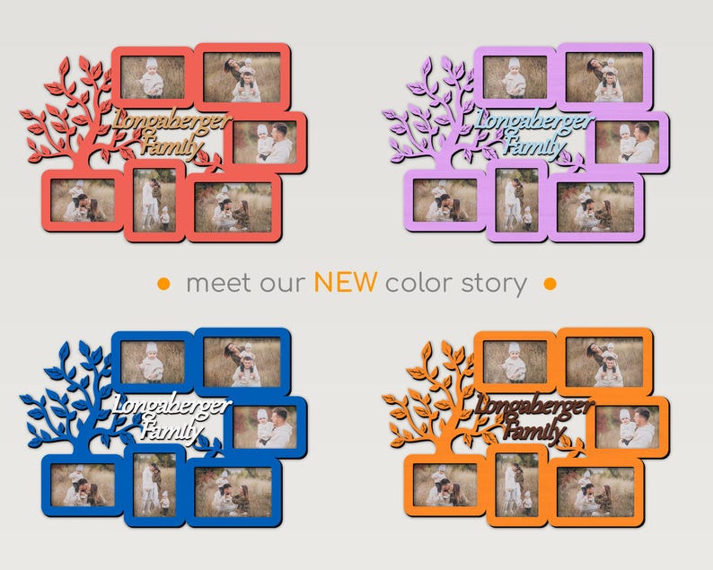 Frame picture frames wall photo M-size Family tree collage Collage picture frame Bilderrahmen collage Photo collage frame Wooden family tree