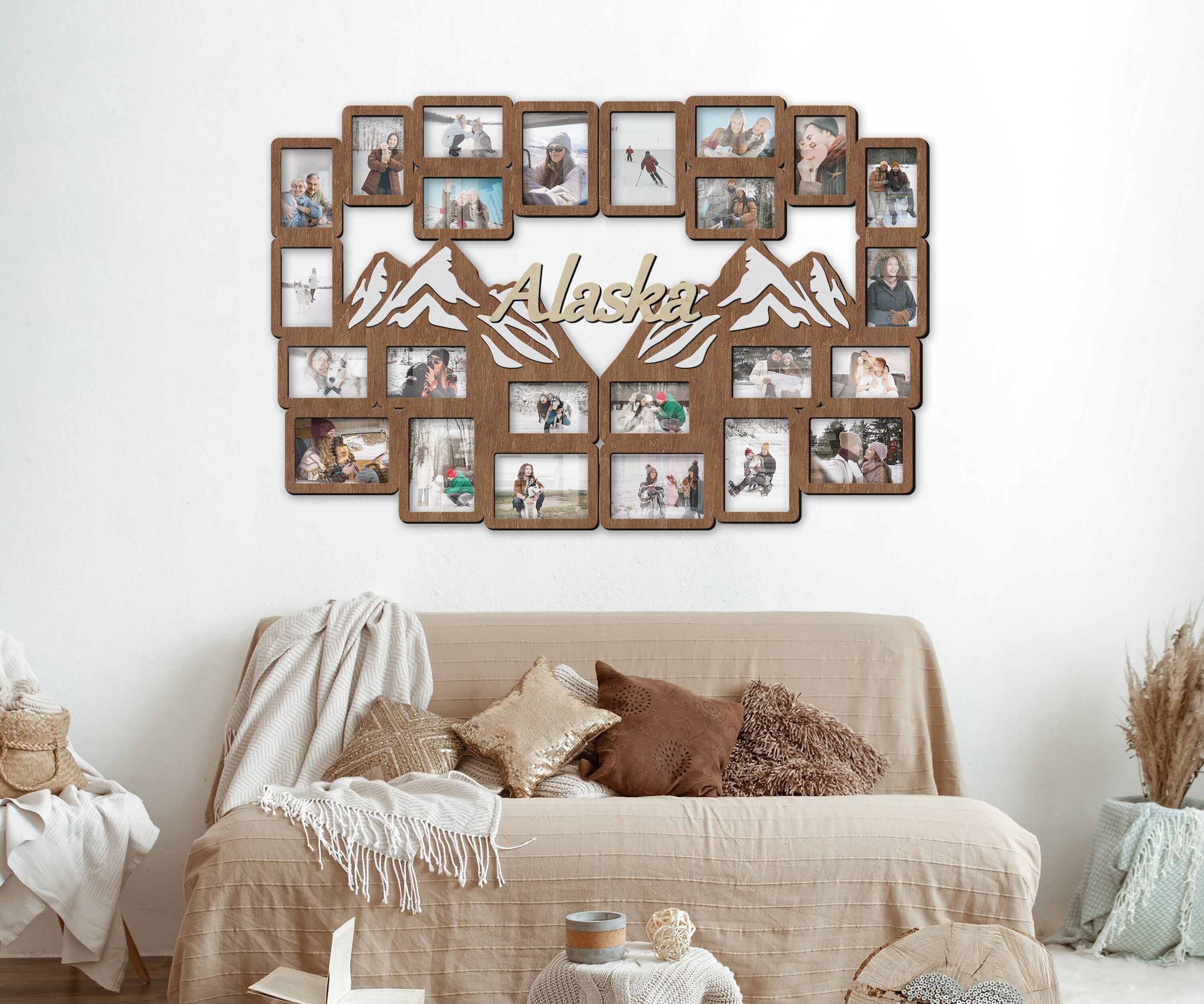 Custom Large Picture Frame Collage With Mountains Personalized