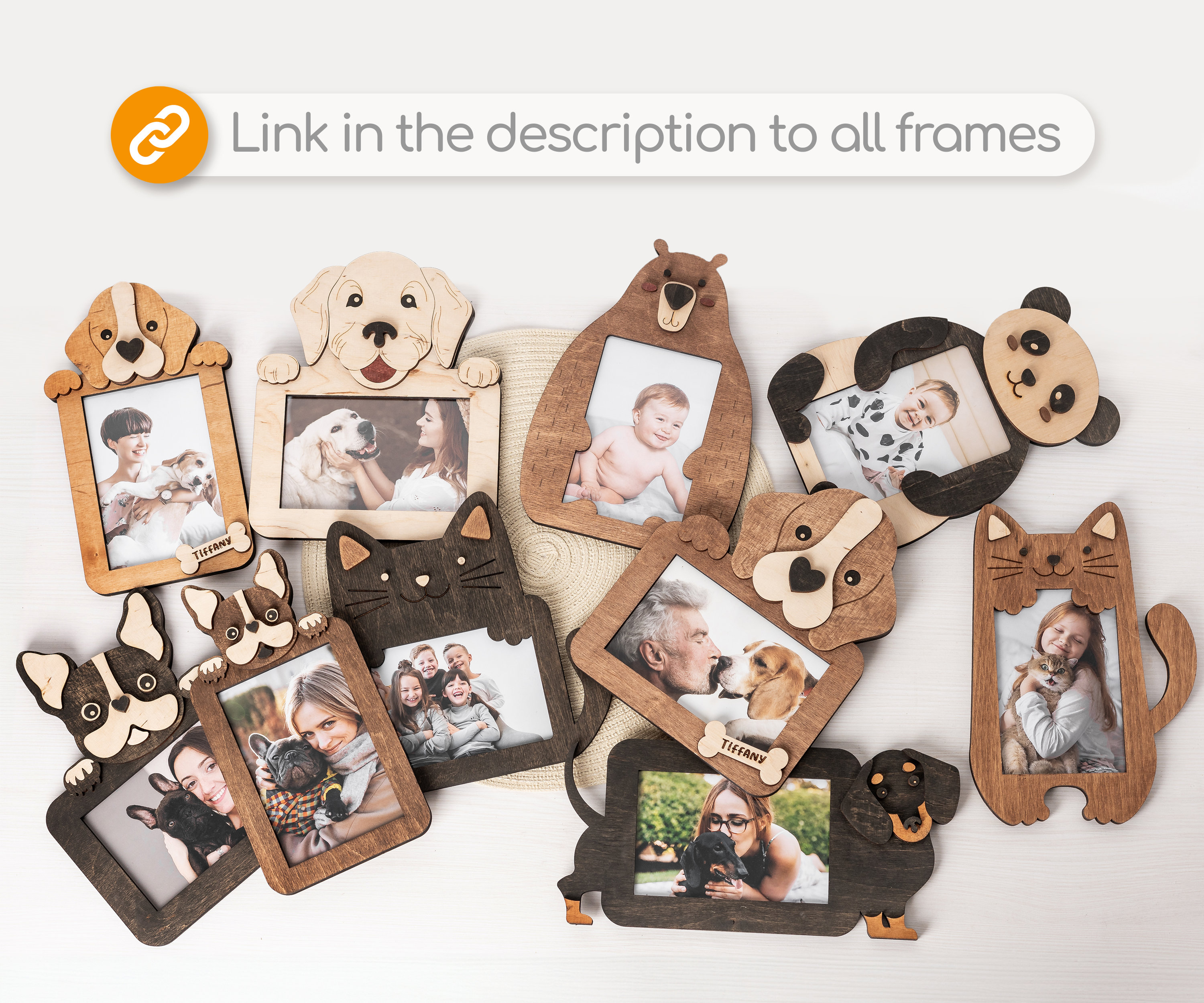 Personalized Cat Photo Frame Custom Color 4x6 Photo Frame Black Cat ...
