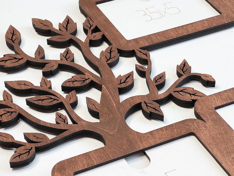 Frame picture frames wall photo M-size Family tree collage Collage picture frame Bilderrahmen collage Photo collage frame Wooden family tree image 11