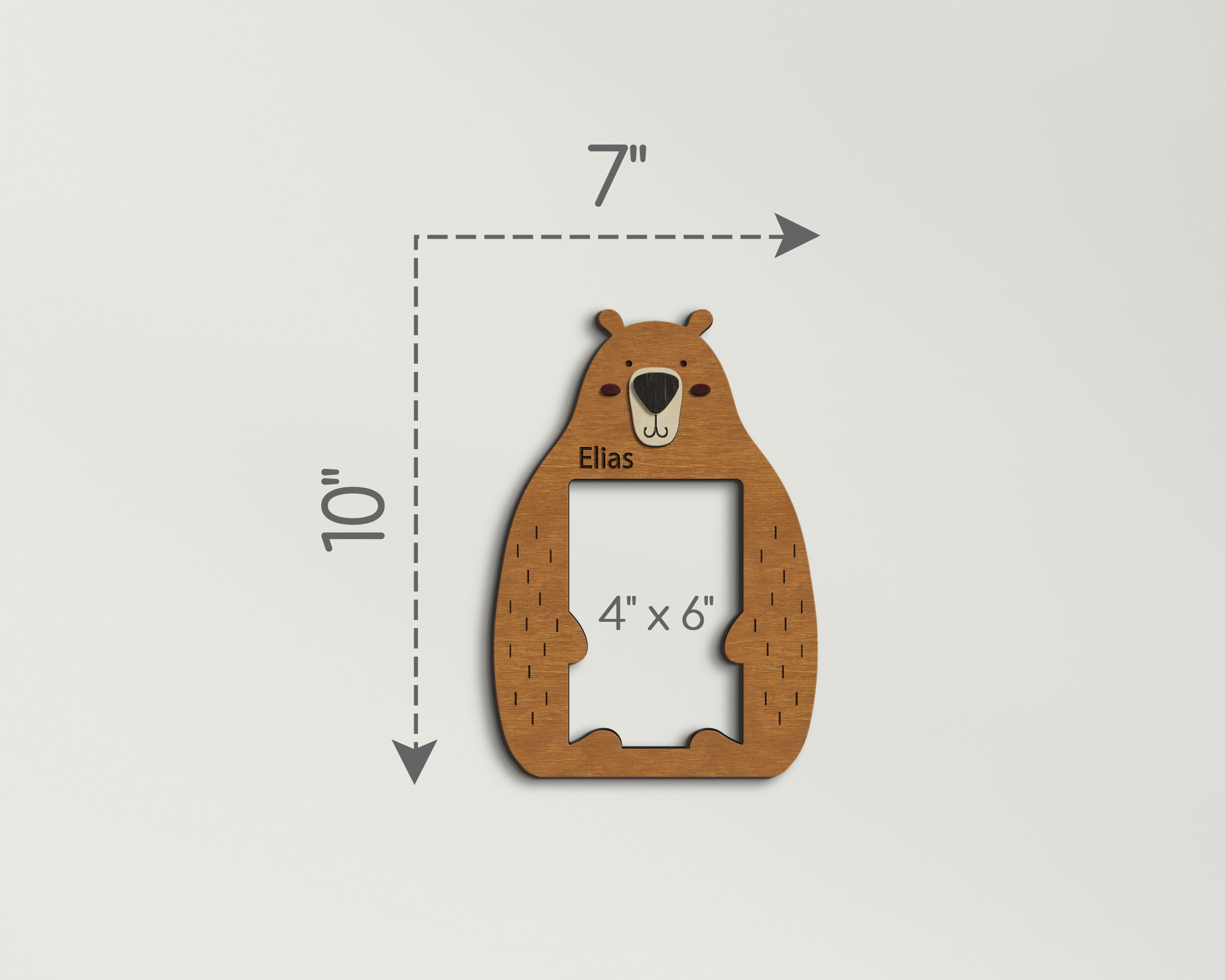 Teddy Bear Nursery Wall Decor Kids Room Decor Engraved Name Etsy