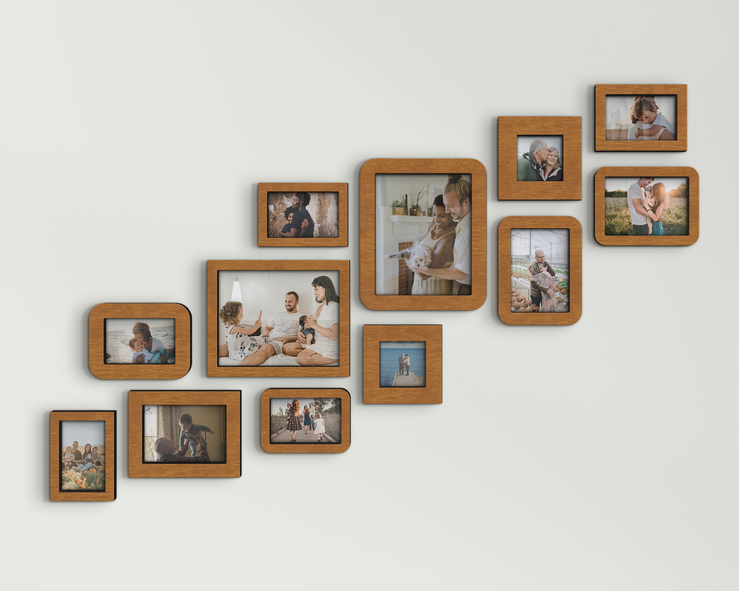 Custom Color Stairway Photo Frame Set 12 Piece 4x6 5x7 8x10 - Etsy