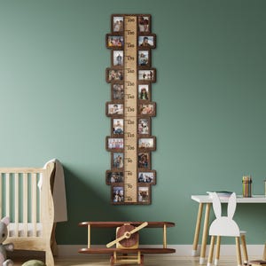 Messlatte für das Wachstum von Kindern mit Fotos, Messlatte für das Wachstum von Kindern, Kinderzimmer Dekor, Geburtstagsgeschenk für Kind, Spielzimmerdekor, Fotorahmencollage
