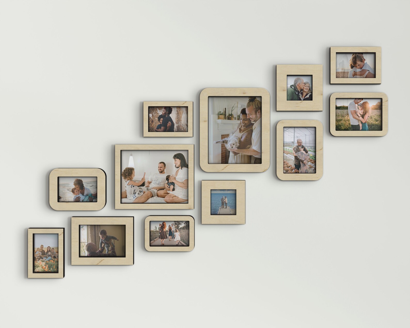 Custom Color Stairway Photo Frame Set 12 Piece 4x6 5x7 8x10 - Etsy