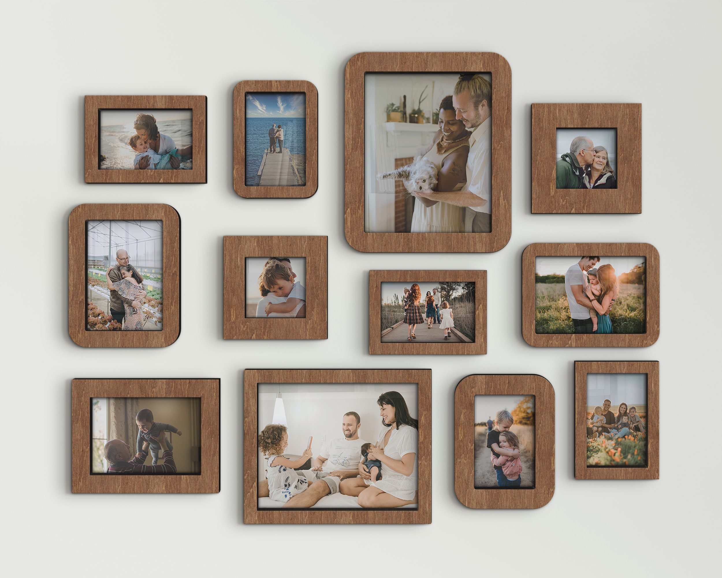 Afuly Rustic Love Picture Frame 4x6 White Heart Cute Burlap Distressed Wood Photo Frames Wedding Unique Gifts