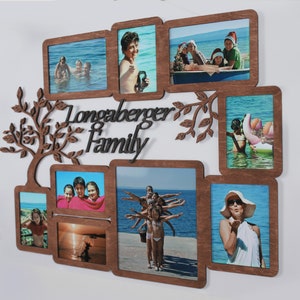 Personalized family tree, Family tree collage frame, Wall collage kit, Family tree, Photo collage kit, 8x10 picture frame, 5x7 picture frame