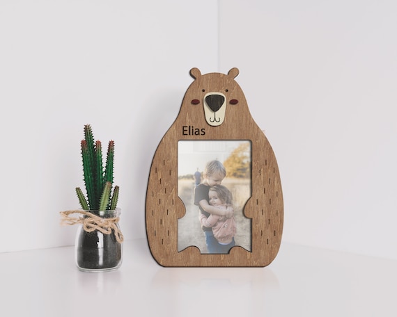 Personalized baby photo frame Kids picture frame Kid room decor Baby shower gift 4x6 picture wooden frame Custom family photo Newborn gift