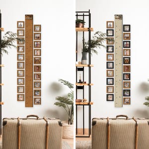 Gepersonaliseerde groeiliniaal voor kinderen Aangepaste houten groeimeter Gegraveerd speelkamerdecor Kerstcadeau voor kind Fotolijstcollage