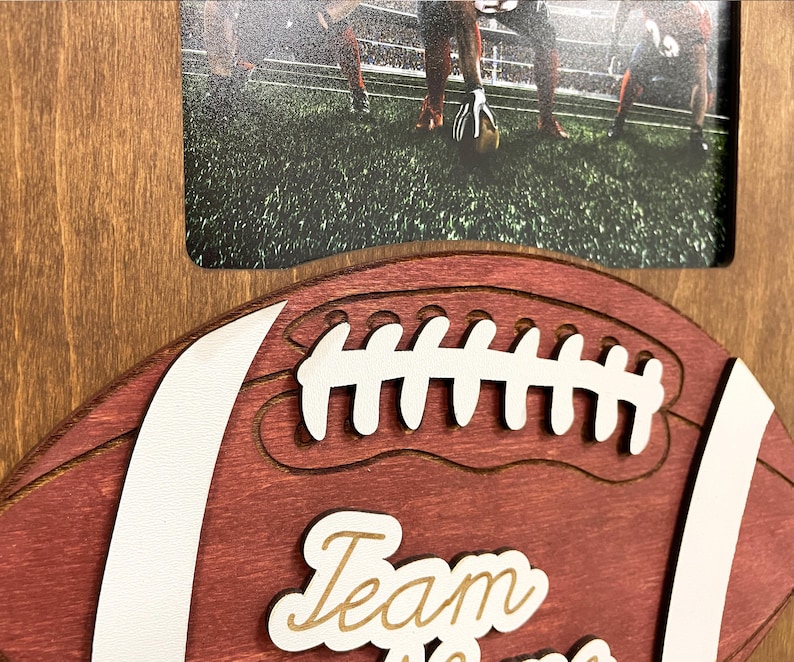 Football For Frame Insert Custom Sports Team Photo Display Personalized American Football Picture ...