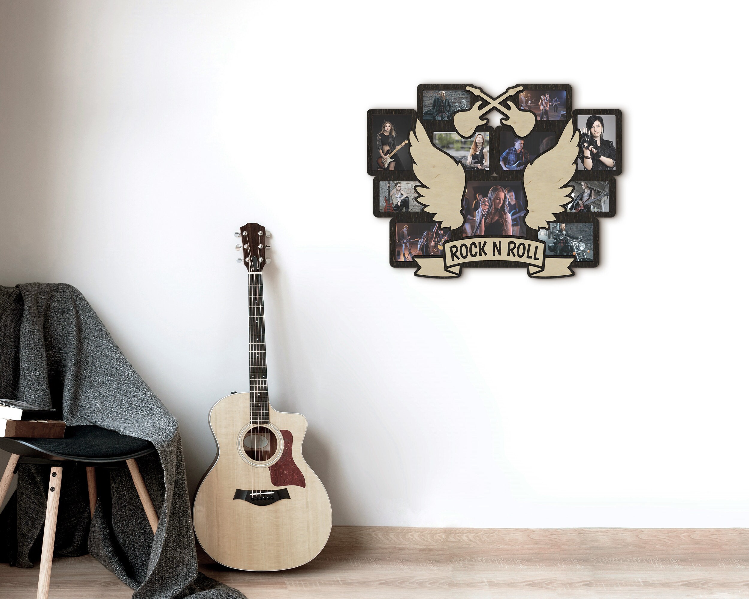 Rock and roll Personalized picture frame Picture frame Wall Etsy