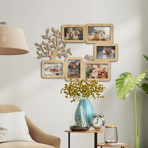 Frame picture frames wall photo M-size Family tree collage Collage picture frame Bilderrahmen collage Photo collage frame Wooden family tree