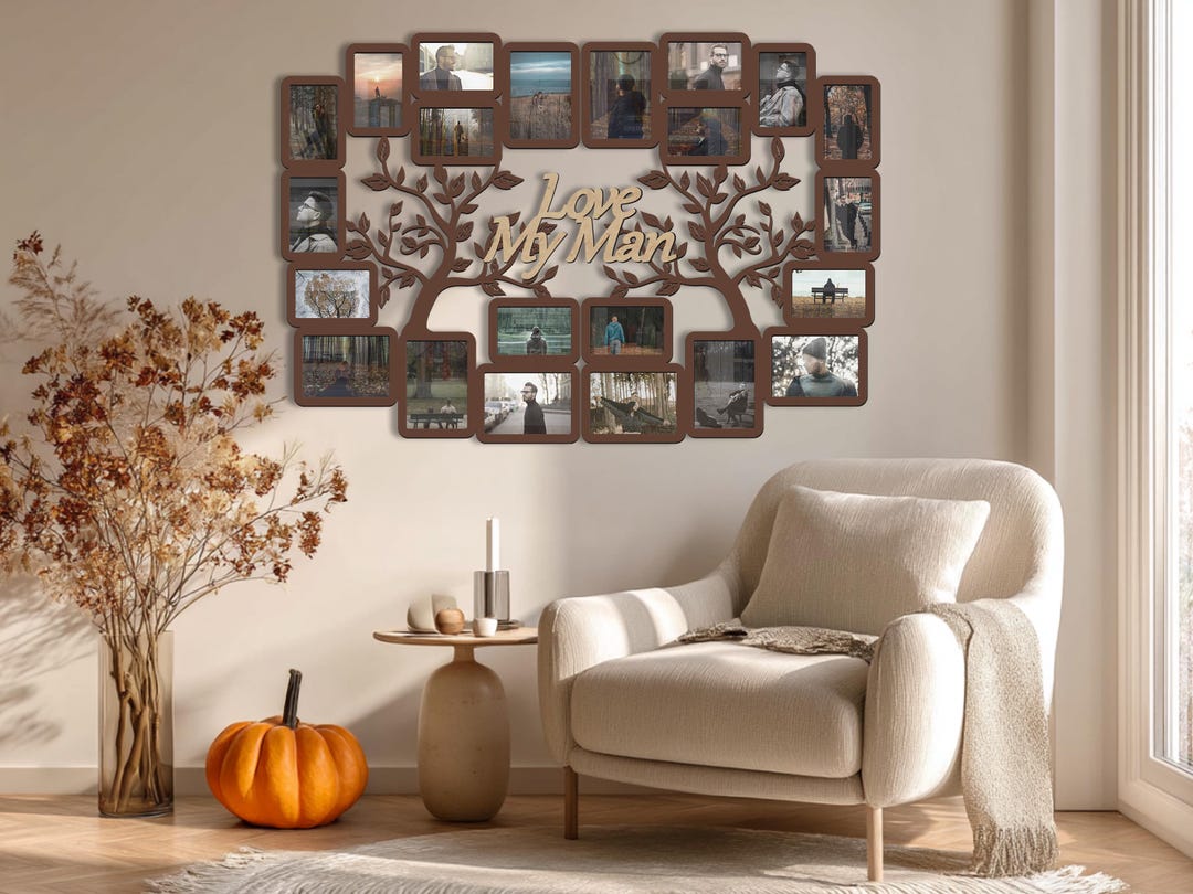 Personalized Family Tree Wall Frame – Large Multi-photo Collage, Custom ...