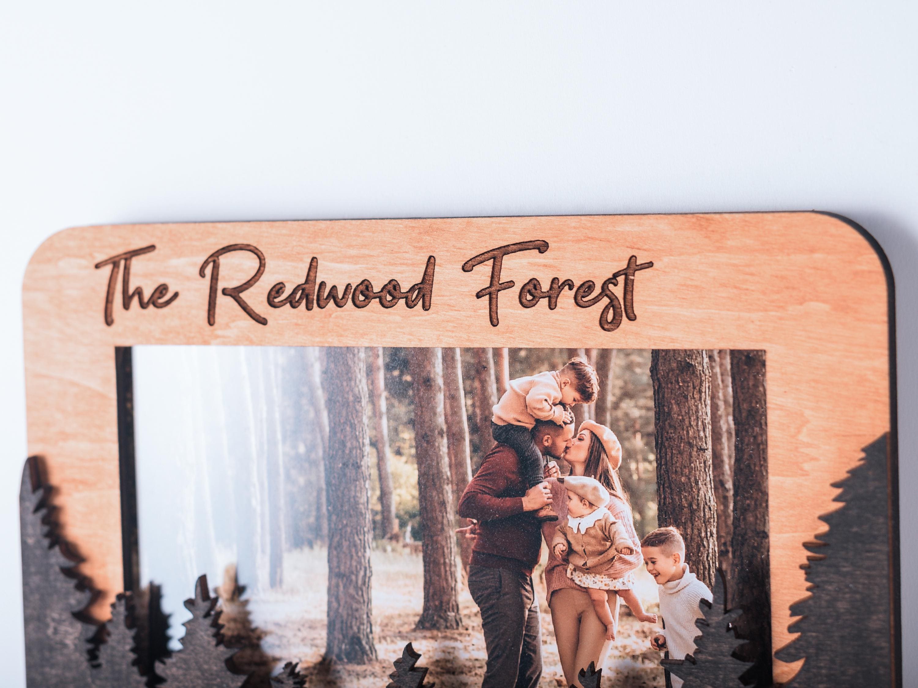 Personalized Photo Frame Forest Tree – Custom Text, Picture Frames ...