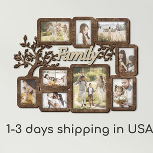 Photo Tree Frame Family Tree Picture Frame Collage Rustic Home Decor Family - Etsy