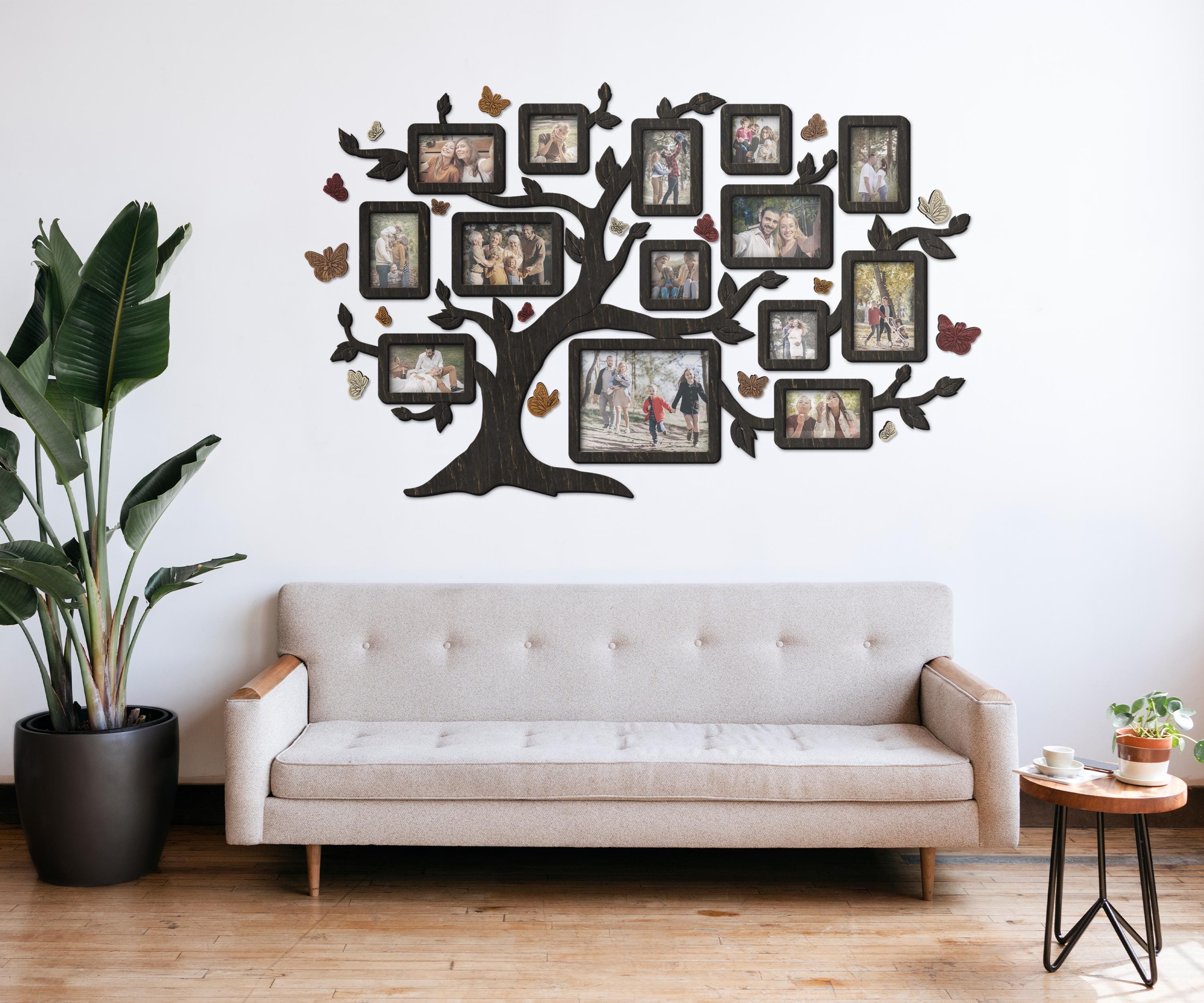 Wooden Family Tree Wall Art Big Genealogy Tree Family Christmas Gift ...