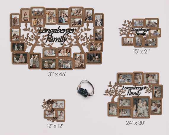 Marco de fotos familiar de madera collage Decoración de la pared de Acción  de Gracias Signo familiar Ideas de decoración únicas Vacaciones con familia Marcos  múltiples 8x10 5x7 4x6 -  México