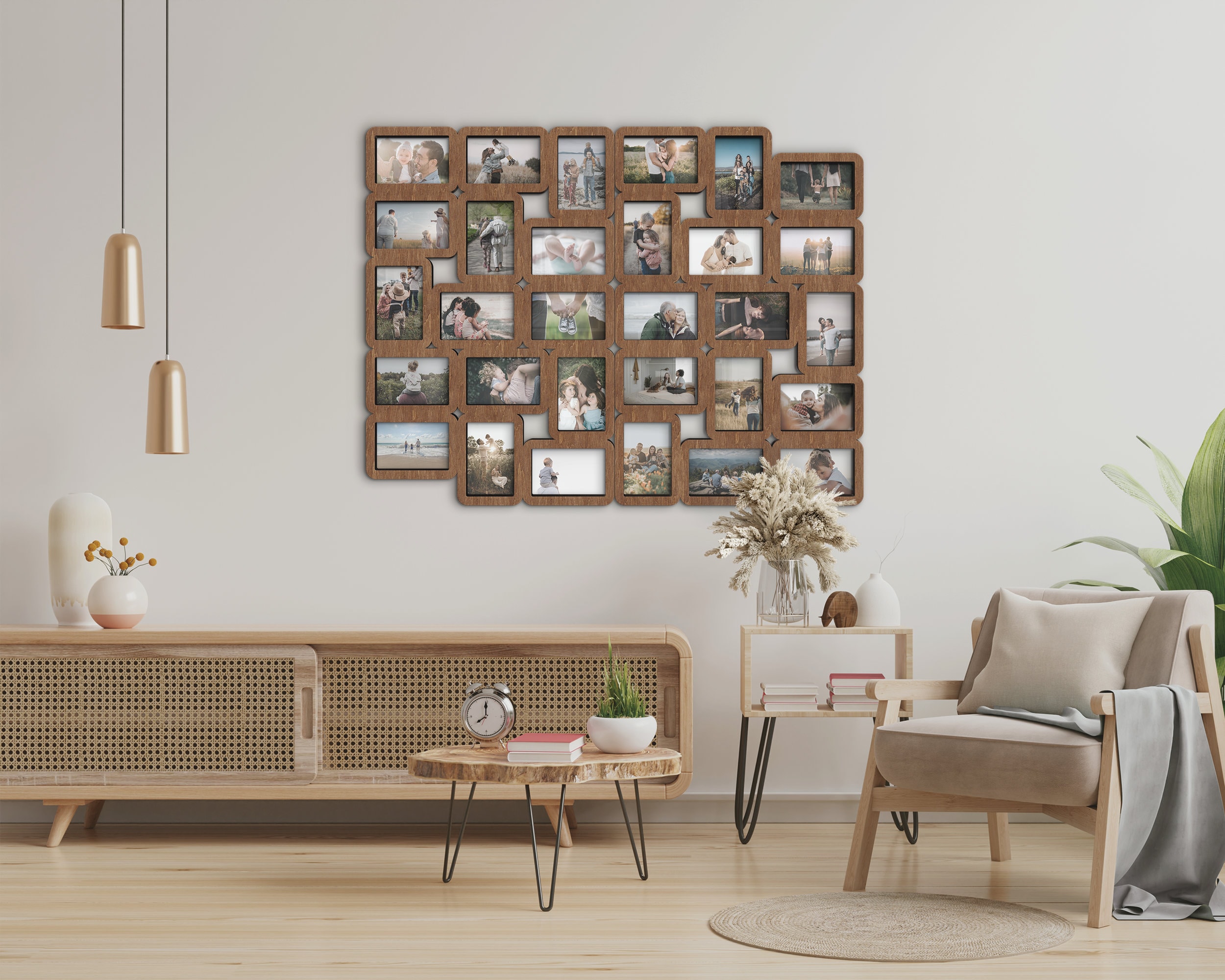 Big Family Picture Frame Collage Wall Mounted Photo Collage Multiple ...