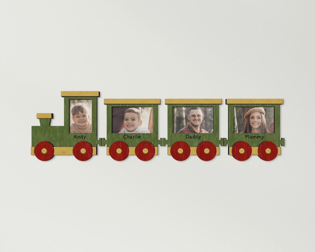 Personalized Wooden Train Photo Frames Build Your Own Train Custom