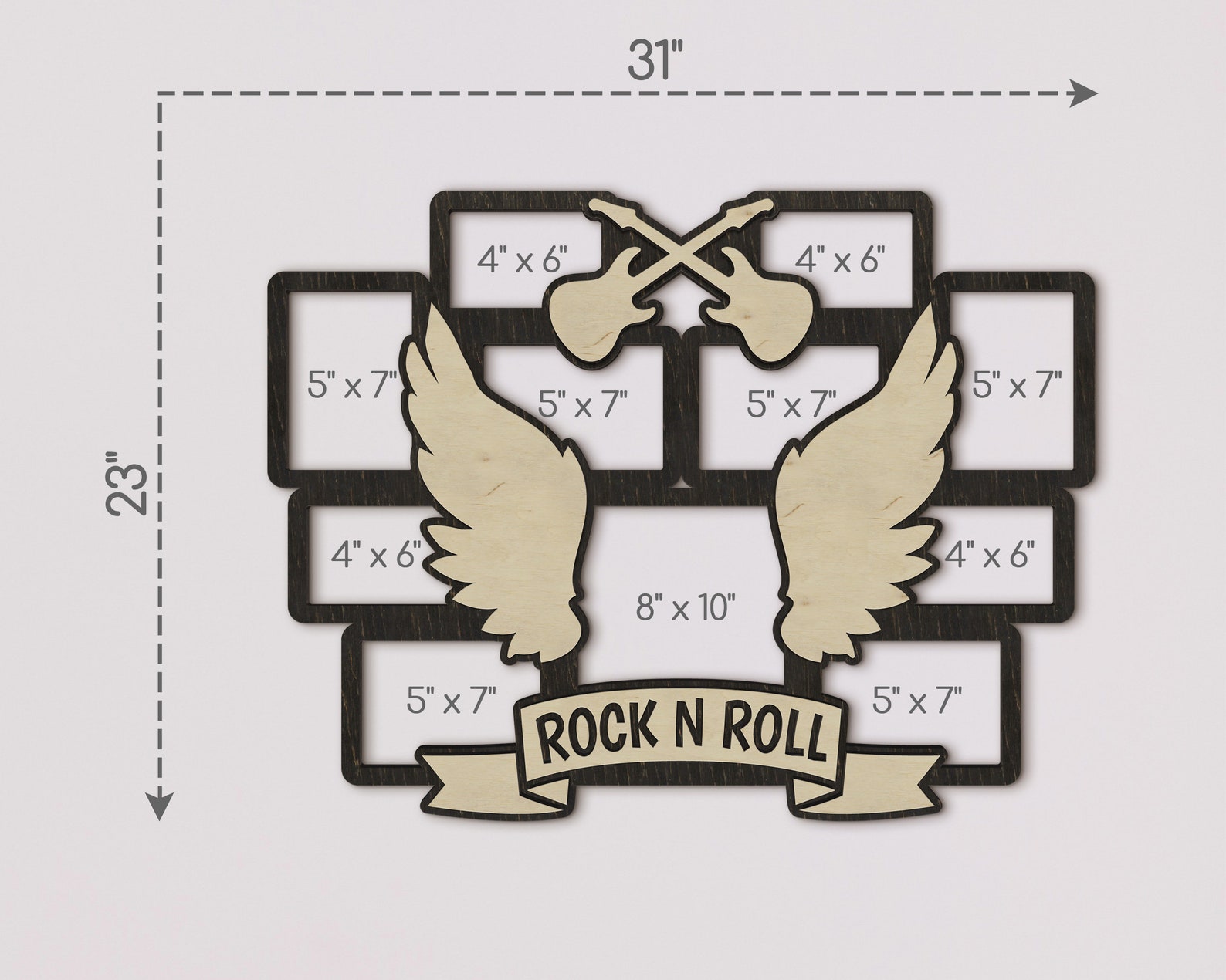 Rock and roll Personalized picture frame Picture frame Wall Etsy