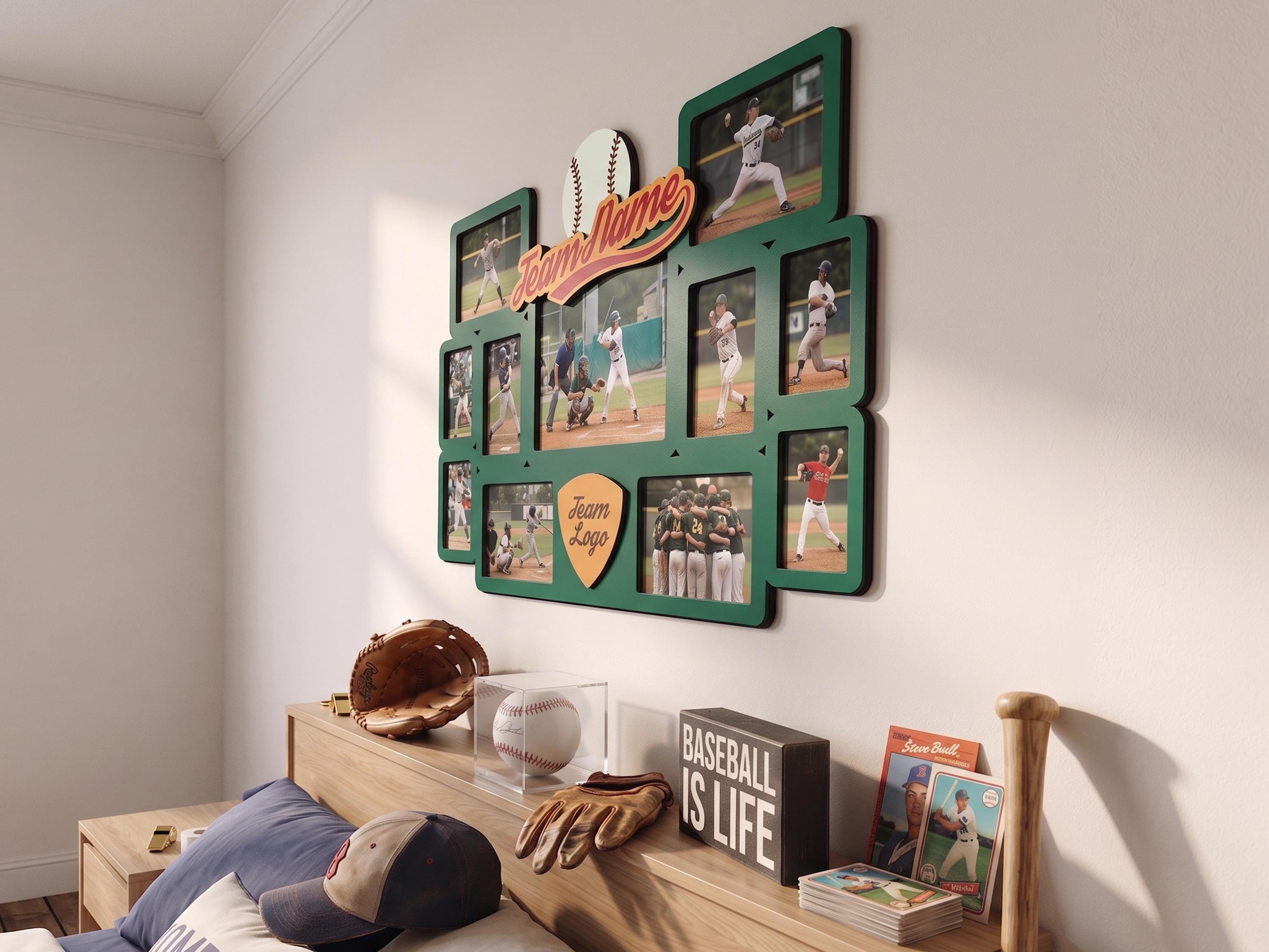 Baseball Photo Collage Frame – Personalized Team Memory Wall Decor - Etsy