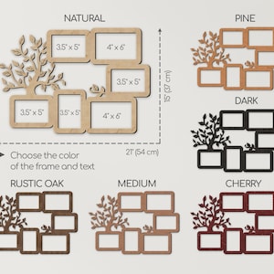 Frame picture frames wall photo M-size Family tree collage Collage picture frame Bilderrahmen collage Photo collage frame Wooden family tree