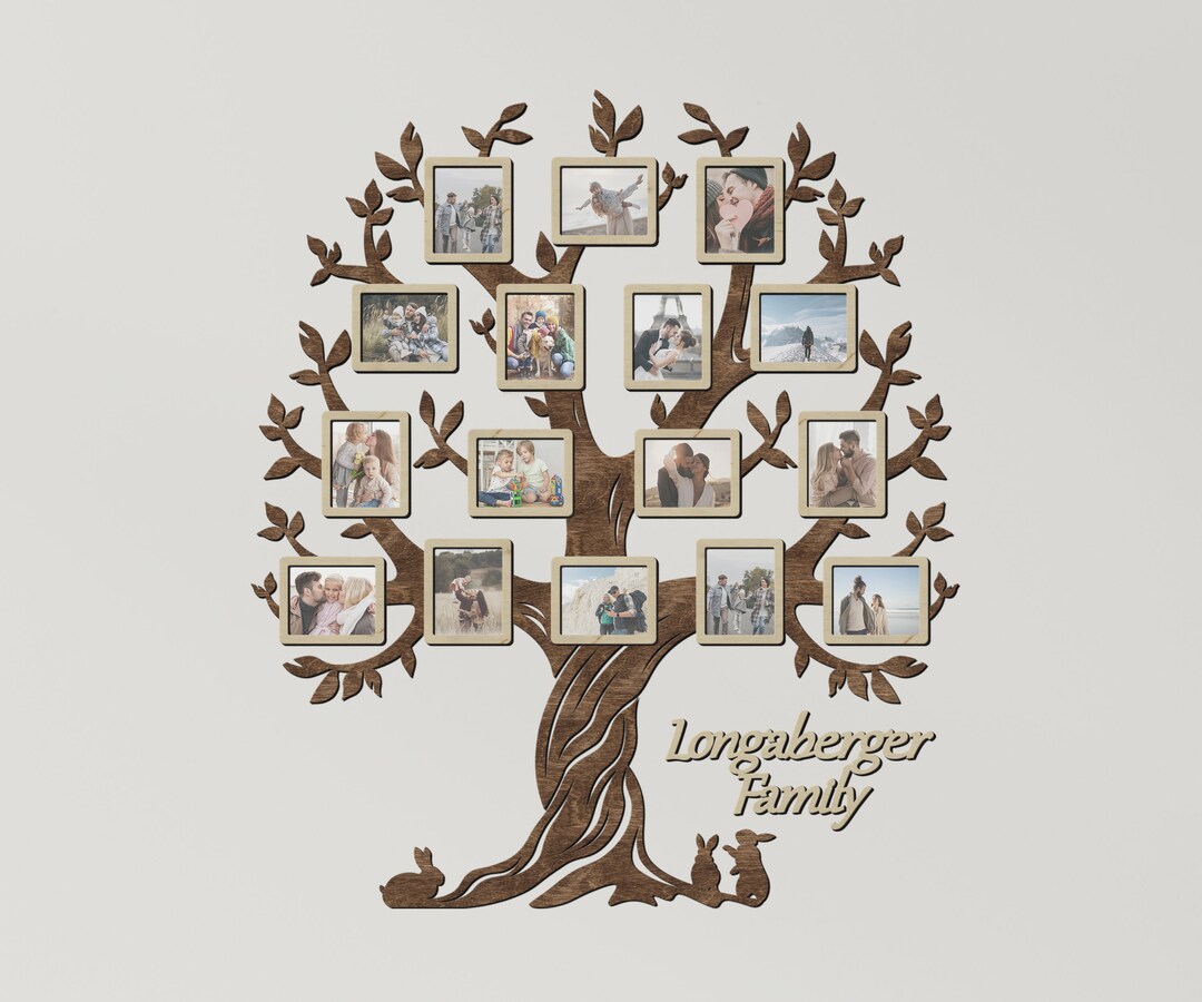 Personalized Family Genealogical Tree Bespoke Picture Frame Collage ...