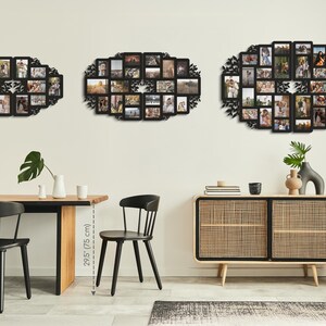 Wooden Family Photo Collage Unique Split Design Family Tree Picture ...