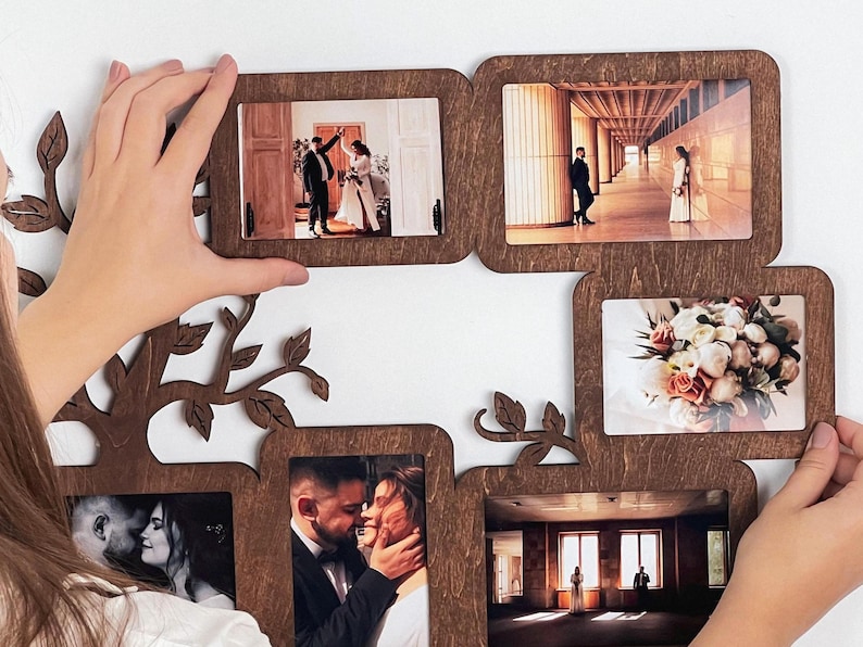 Frame picture frames wall photo M-size Family tree collage Collage picture frame Bilderrahmen collage Photo collage frame Wooden family tree