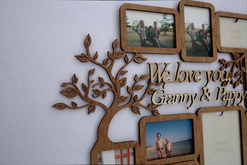 Personalized photo frame Family photo collage Photo collage Etsy